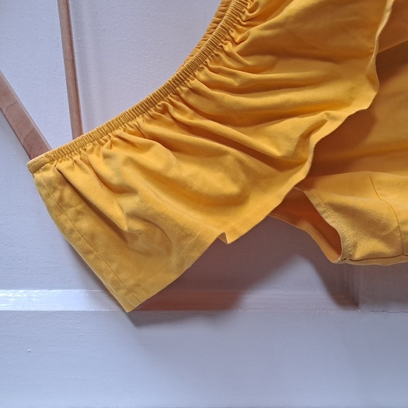 J. Crew XL  Ruffle Top - Sunshine Yellow Summer Top - Structure One shoulder top - Picture 5 of 8